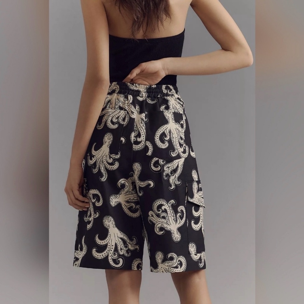 Farm Rio Anthropologie octopus print Bermuda shorts